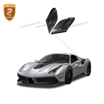 Боковые вентиляционные отверстия из настоящего Углеродного волокна Подходят для 2015-2020 Ferrari-488 GTB Spider, Отделка Вентиляционного отверстия Заднего Крыла Покрывает Детали Из Углеродного волокна