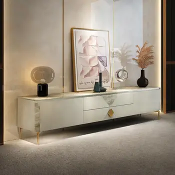 Итальянский стиль Минималистичный Напольный шкаф для гостиной Светлый Роскошный дизайн Подставки для телевизора 1,8 м Шезлонг Мебель для дома ШХВХГ