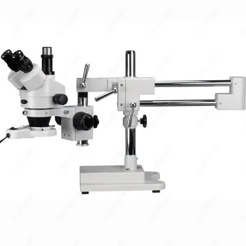 Тринокулярный стереомикроскоп Boom-AmScope Поставляет 7X-90X Тринокулярный Стереомикроскоп Boom Zoom + Флуоресцентный светильник