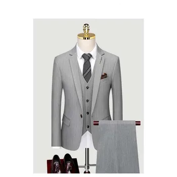 Сшитое на заказ свадебное платье жениха, блейзер, брюки, деловые классические брюки SA06-44599