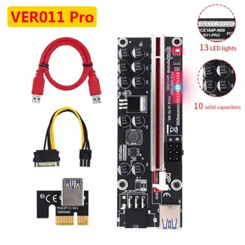 Ver009s Plus 60 см USB 3,0 Кабель Модернизированный Gpu От 1x до X16 Для видеокарты Gpu Vie Riser 011 Riser Card Высокого Качества 1-