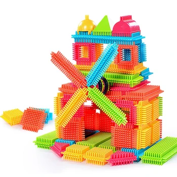 Детские игрушки Развивающие 150 шт. в форме щетины 3D строительные блоки, плитки, строительные игровые доски, игрушки, идеальный подарок
