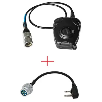 Тактический PRC PTT 6-контактный адаптер для наушников PELTOE PTT и кабель PRC/внутренней связи U283 для Манекена AN /PRC 148152152A Virtual Box