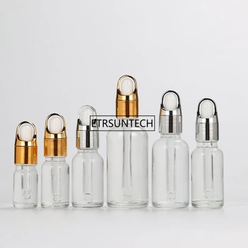 бутылка из прозрачного матового стекла объемом 5 мл, 10 мл, 15 мл, с алюминиевой крышкой, Контейнер для бутылок-капельниц для эфирного масла F1808