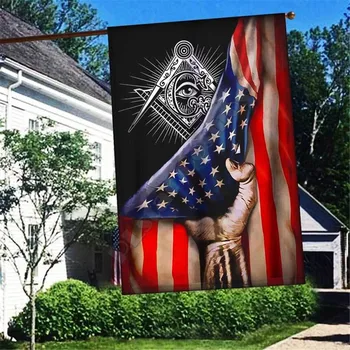 Флаг Масонской Америки 3D полная печать Садовых флагов, Подвесной флаг дома, украшение садового флага двусторонней печатью