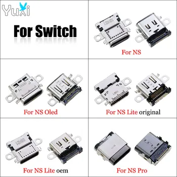 YuXi, 1 шт., порт Зарядки USB Type-C, разъем зарядного устройства, Ремонтная деталь Для консоли Switch/Lite/Oled/NS Pro