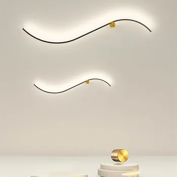 Современный минималистичный настенный светильник Creative LED Nordic luxury metal wall light Гостиная Спальня Прикроватная лампа Декор фоновый свет