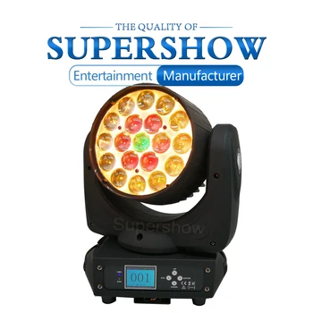 Supershow Горячая продажа 19x15 Вт RGBW Zoom Wash Светодиодный сценический светильник для дискотеки, ночного клуба, бара, DJ оборудования