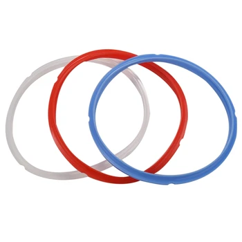 Силиконовое Уплотнительное кольцо для аксессуаров для кастрюль-скороварок, подходит для моделей объемом 5 или 6 кварт, красное, синее и обычное Прозрачно-белое, Pac