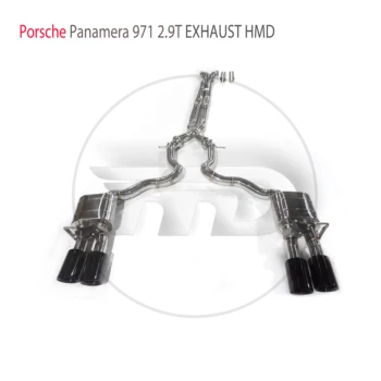 Выхлопная система HMD Из Нержавеющей Стали С Высоким Расходом Водосточной Трубы для Porsche Panamera 971 2.9T Автоматическая Модификация Клапана Глушителя