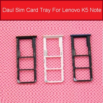 Лоток для SIM-карт Single & Daul Для Lenovo K5 Note K5Note K52t38, Держатель для Чтения sim-карт, Гнездо Адаптера, Запчасти Для Ремонта