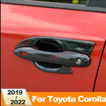 Для Toyota Corolla E210 2019-2023 12th ABS Углеродное Волокно Автомобильная Дверная Ручка Крышка Чаши Рамка Защитная Наклейка Аксессуары Для Интерьера