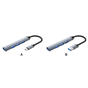 USB-концентратор, Разветвитель кабеля USB2 0, Адаптер для мыши, Портативная док-станция для ноутбука 4 в 1, Внешнее зарядное устройство, Офис