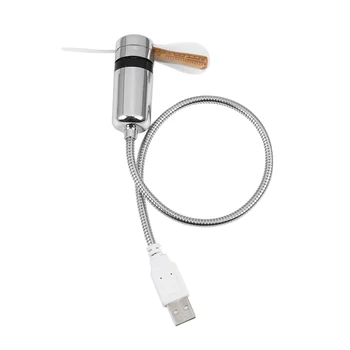 USB-вентиляторы, мини-дисплей времени и температуры, Креативный подарок со светодиодной подсветкой, классный гаджет для портативного ПК, компьютера