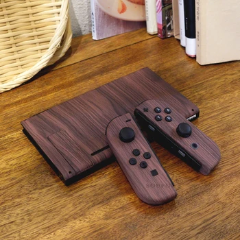 Прямая поставка для Nintendo Switch NS, полный комплект, сменный корпус, корпус Joy con, задняя крышка, чехол из дерева, аксессуары
