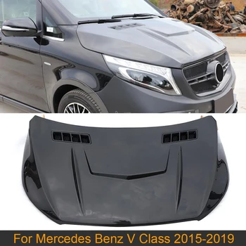 Накладка Передней крышки Капота двигателя Автомобиля для Mercedes-Benz V Class V250 V220d 2015-2019 Накладка капота двигателя Автомобиля из Углеродного волокна