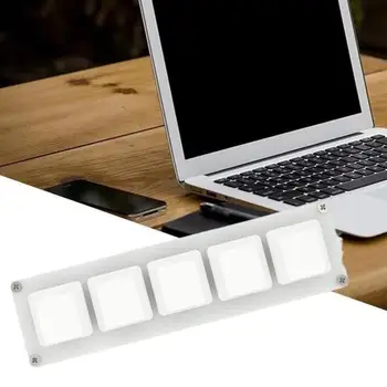 Макро Механическая клавиатура с 5 Клавишами Программирования, Проводная USB, Пользовательская мини игровая клавиатура для офиса, Photoshop, Белая