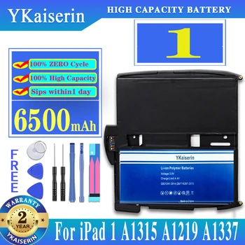 YKaiserin Аккумулятор Для iPad 1 Поколения iPad1 A1315 A1219 A1337 616-0448 Замена Планшета Batteria 6500 мАч Аккумулятор + Инструменты