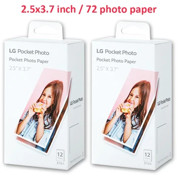 72 Листа Оригинальной PT3013 LG Карманной фотобумаги 2,5x3,7 дюйма для LG PC389P PC389S PC389 Snap Photo Printer НОВАЯ