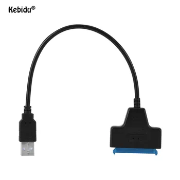 Кабель-адаптер Kebidu USB 2.0 на SATA 22Pin, жесткий диск SSD, 480 Мбит/с, кабель для передачи данных SATA 22Pin USB 2.0 для 2,5-дюймового SSD