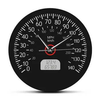 Автомобильный Спидометр Часы Современный Дизайн Сервис SVG Подвесные Настенные Часы Гоночный Механик Километры Мили Печать Не Тикающий Saat
