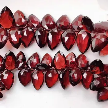Гранат красный плоский маркиз граненый 7-9 мм натуральный для изготовления ювелирных изделий, ожерелье 15 см FPPJ оптом