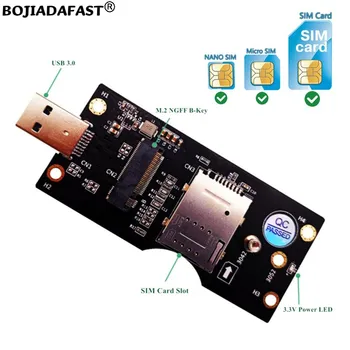 Разъем USB 3.0 для беспроводного адаптера M2 NGFF M.2 с 1 слотом для SIM-карты для модемного модуля 5G
