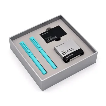 Набор чернил для авторучки Kaco Sky с пластиковым полым зажимом EF и черными чернилами 0,5 мм, ручка-роллер, роскошный подарочный набор для делового офиса