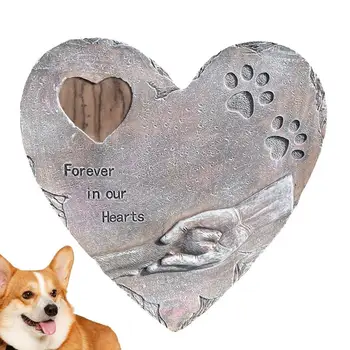 Могильный камень для собаки Сердце В форме Сердца Мемориальный камень для домашних животных Садовый Камень Для домашних животных Могильный камень С Надписью 