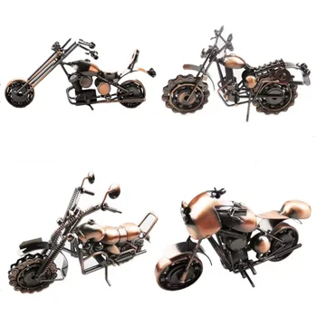Мотоцикл Винтажное железное искусство, украшение прилавка для мобильного телефона, Домашняя мебель, Ностальгия по гостиной, металлические поделки