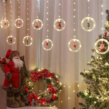 Рождественское украшение Светодиодный Световой Орнамент Пластиковый Санта-Клаус Рождественская Елка Снеговик Световая Гирлянда Светится В темноте Рождество Декабрь