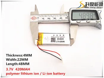 5шт [SD] 3,7 В, 420 мАч, [402248] Полимерный литий-ионный аккумулятор для игрушек, POWER BANK, GPS, mp3, mp4, сотового телефона, динамика
