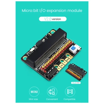 Для платы расширения Microbit IOBIT V2.0 Micro: Bit Горизонтальная плата адаптера для начальных и средних школ
