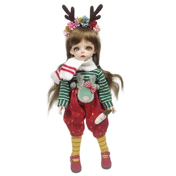 30 см BJD версия макияжа Doris dolls шарнирная подвижная кукла с рождественским комплектом пальто