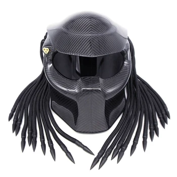 RTS Крутые формы для мотоциклетного шлема Predator из настоящего углеродного волокна, шлем Железного солдата с полным лицом