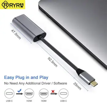 USB C-HDMI-Совместимый Кабель-адаптер Type C 4K USB 3.1 HDTV Конвертер Кабель Для Проектора ПК MacBook Pro Ноутбук Планшет Xiaomi