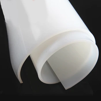 Лист силиконовой резины 500x500mm Прозрачный Полупрозрачный Пластинчатый коврик С высокой Термостойкостью, 100% Натуральная Силиконовая резиновая прокладка