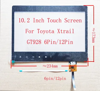10,2-Дюймовый сенсорный экран Digitizer Sensor Для Nissan X-Trail 234*173 мм GT928 6Pin/12Pin ZP2188-101 RY101251