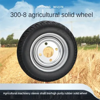 14-дюймовое колесо сельскохозяйственной техники, аксессуары для микро-культиватора, твердый резиновый ролик 300-8