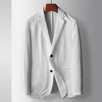 SS5280-2023, костюм для отдыха, Мужской деловой повседневный полосатый джет-джет, куртка, одинарный Западный топ