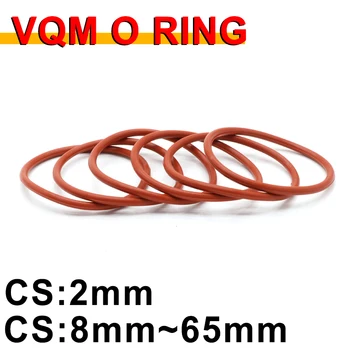 10шт Красная силиконовая кольцевая прокладка CS CS 2 мм OD 8 ~ 65 мм уплотнительное кольцо резиновое уплотнение для скороварки уплотнительное кольцо для еды высокотемпературная прокладка