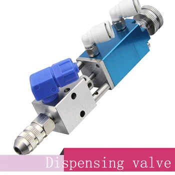 Высокоточный пневматический клапан для подачи жидкости двойного действия с отсоединением иглы (наконечник-уплотнение)