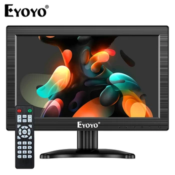 Eyoyo EM12B Маленький ЖК-монитор Для системы видеонаблюдения TV 11,6 Дюймов 1366x768 С Пультом дистанционного управления и динамиком HDMI/VGA/BNC/AV/USB Вход