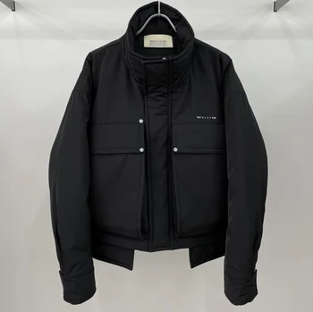 Куртка ALYX 1017 9 см, черная функциональная рабочая одежда, куртка с хлопковыми карманами, Мужская и женская куртка-кардиган на молнии ALYX 1:1