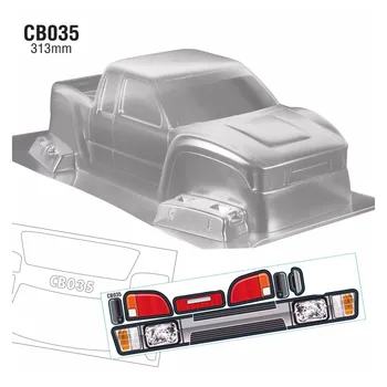 Автомобильный корпус Team C CB035 1/10 Rock Crawler, прозрачный Корпус, Колесная база 313 / Ширина 180 мм, С чашкой фонаря