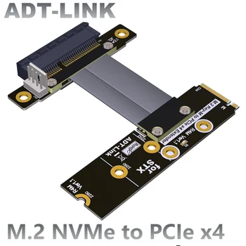 Дешевый M.2 NVMe к PCI-E x4 Riser Adapter Перемычка M2 NGFF PCIe 4x Поворотный Удлинитель с Прямым Углом STX ITX GPU Графическая Видеокарта