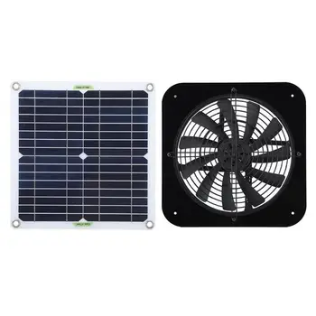 Бытовой солнечный вытяжной вентилятор, водонепроницаемый комплект с двумя вентиляторами на солнечной энергии, многофункциональный мощный немой вытяжной вентилятор для аксессуаров для дома