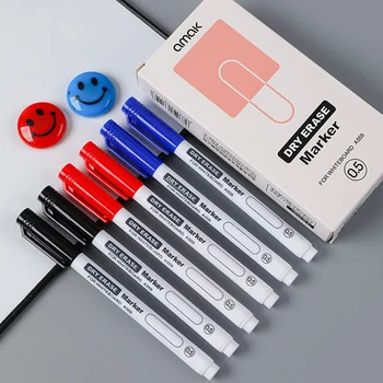 Стираемая ручка для белой доски чрезвычайно тонкая 0,5 мм ручка для сухого стирания для офисных экзаменов водонепроницаемый маркер
