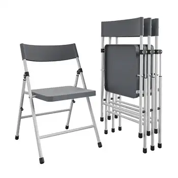 Складной стул COSCO Kid из полимерной смолы, серый и белый, 4 шт.