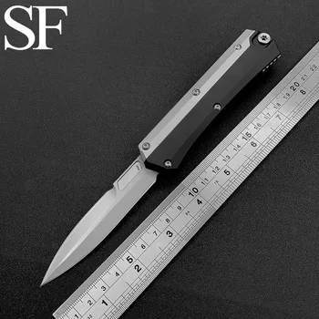 Открытый Кемпинг OTF Высокой Твердости Нож Для Самообороны Выживания 440 Сталь Алюминий T6 Черно-Белая Соединительная Ручка Миниатюрный